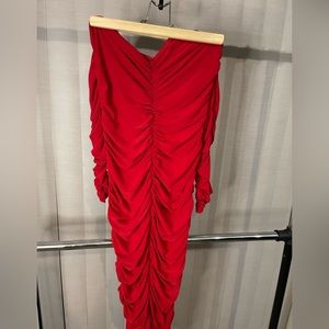 Red pencil dress